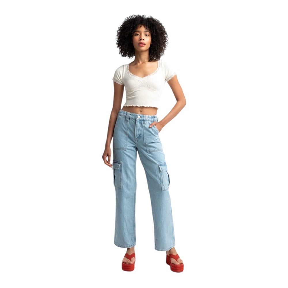 BDG Light Blue Women's Cargo Jeans